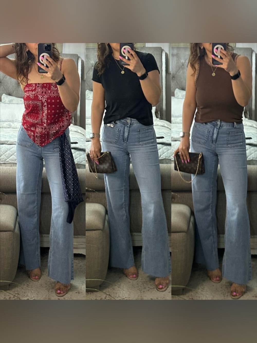 New๐Light-wash Luxe Wide Leg Denim - Picture 2 of 7